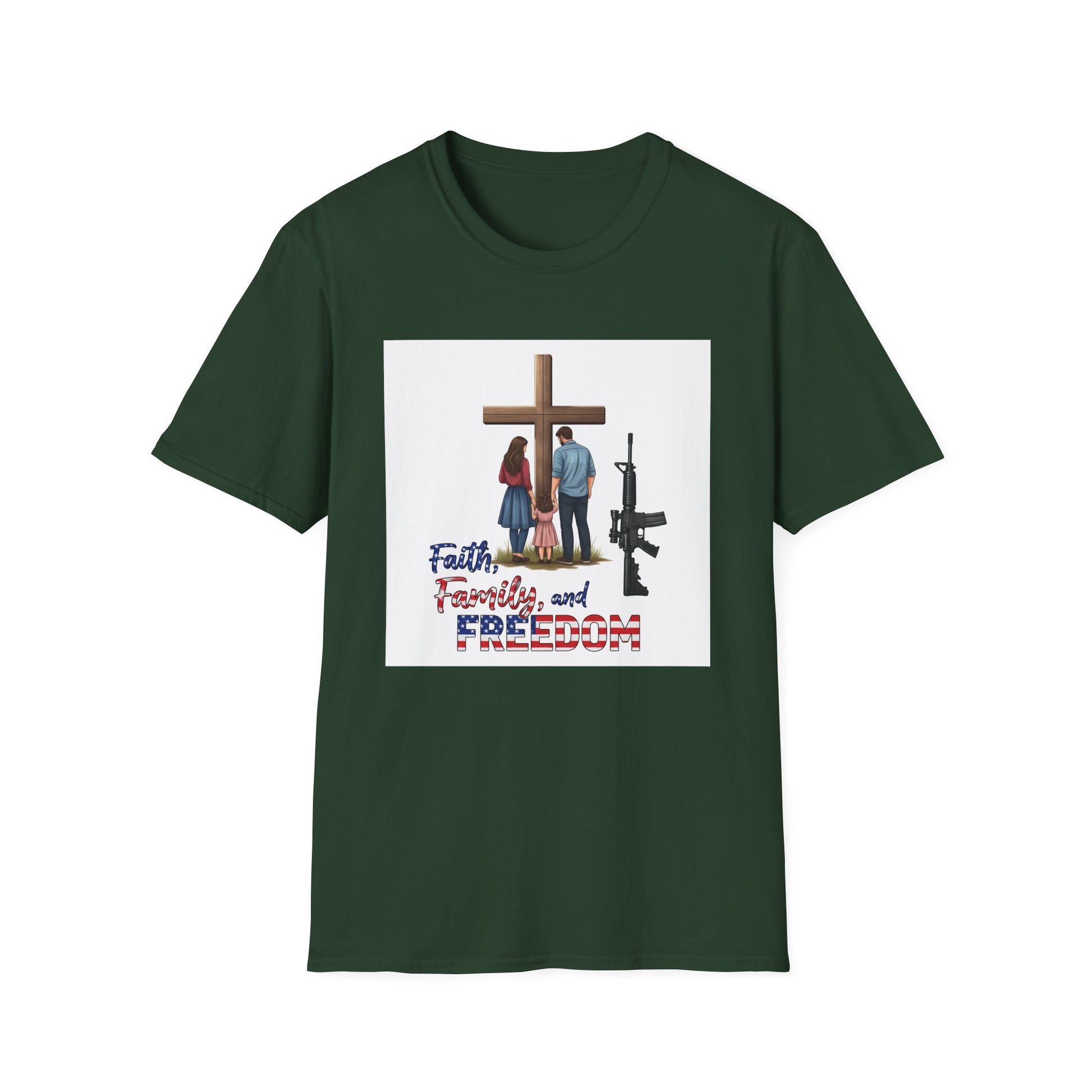 American Heritage Graphic Short Tee - "Faith Family Freedom V.3"