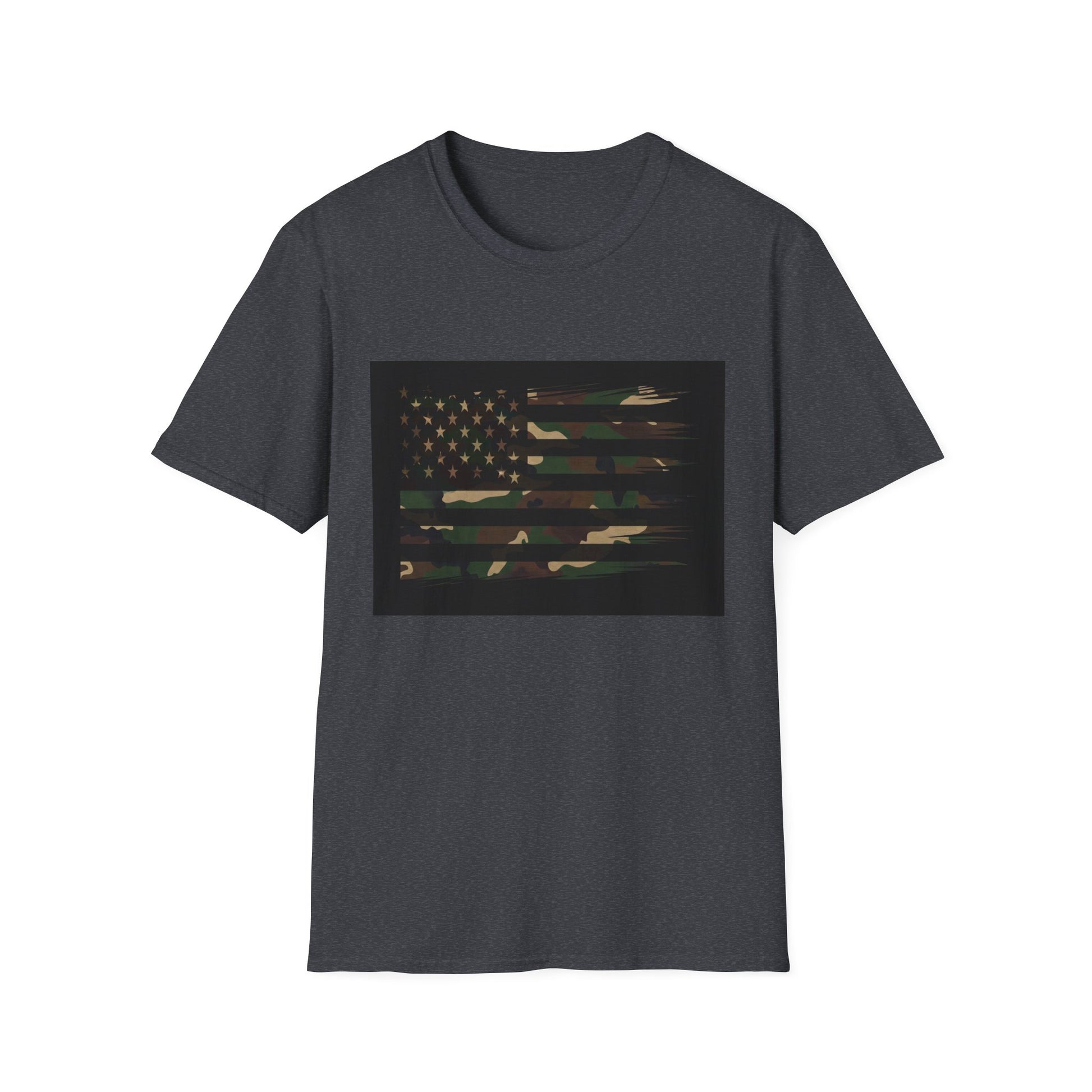 American Heritage Graphic Short Tee - "Camo Green Flag"