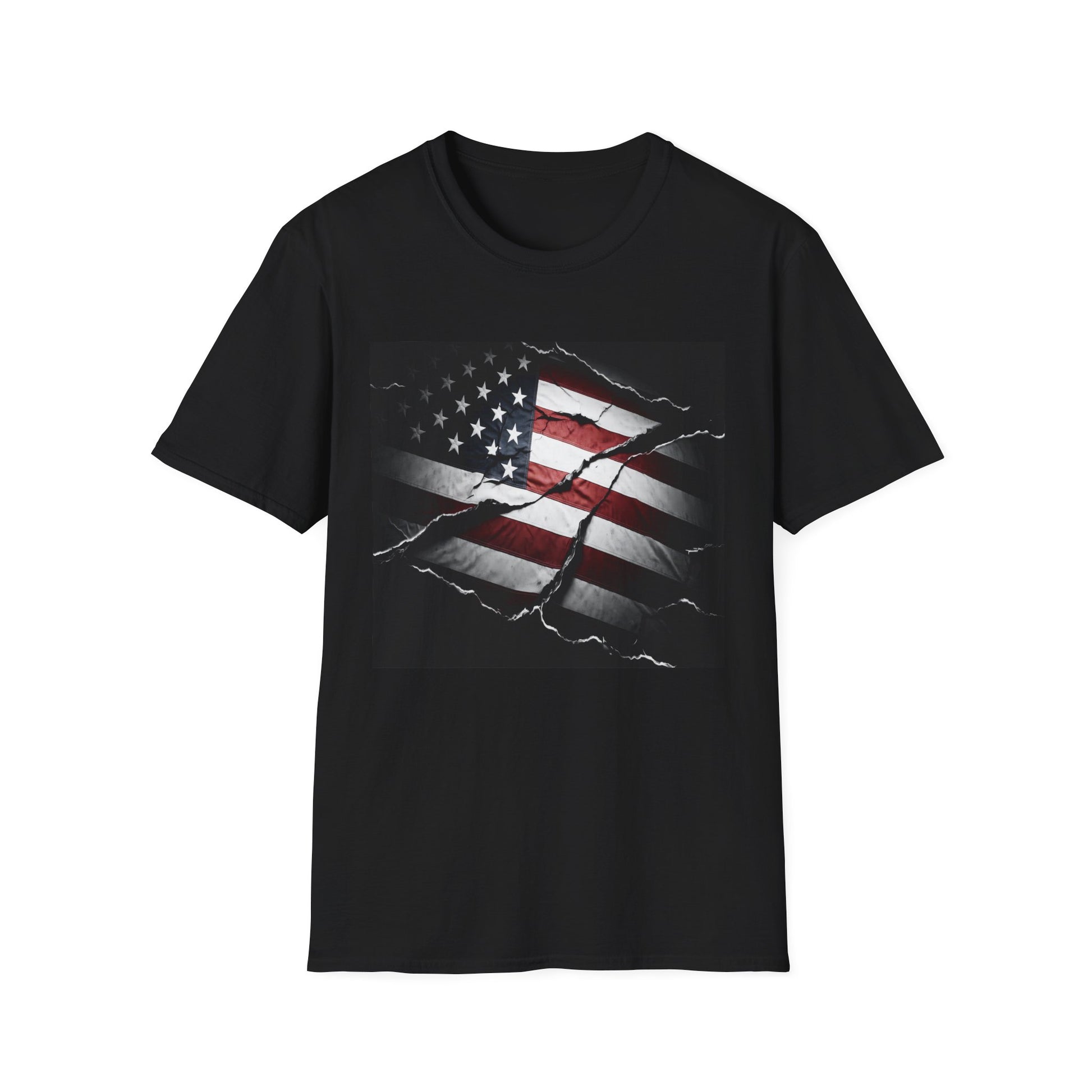 American Heritage Graphic Short Tee - "Distressed & Torn"