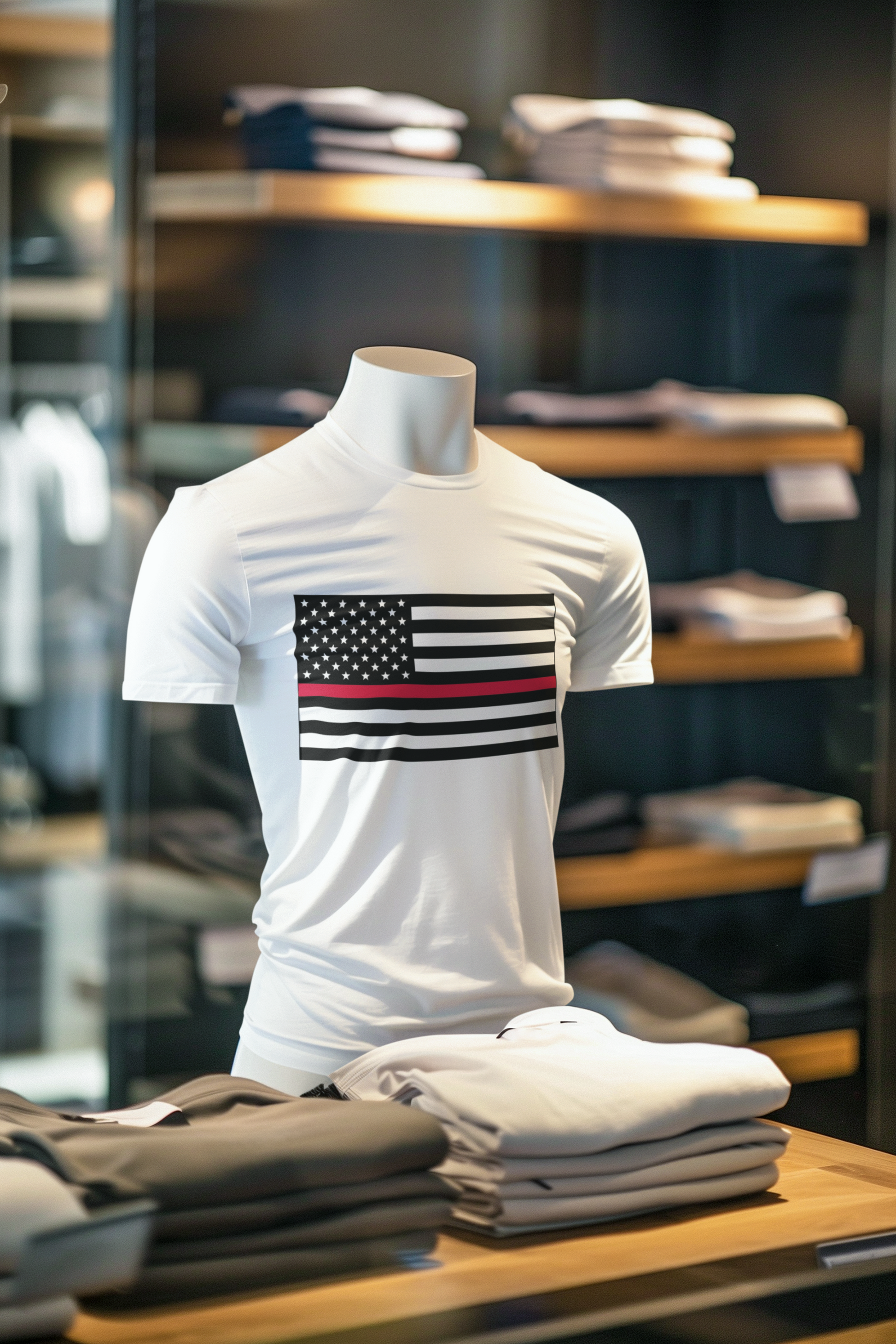 American Heritage Graphic Short Tee - American Flag "Fire Fighters"