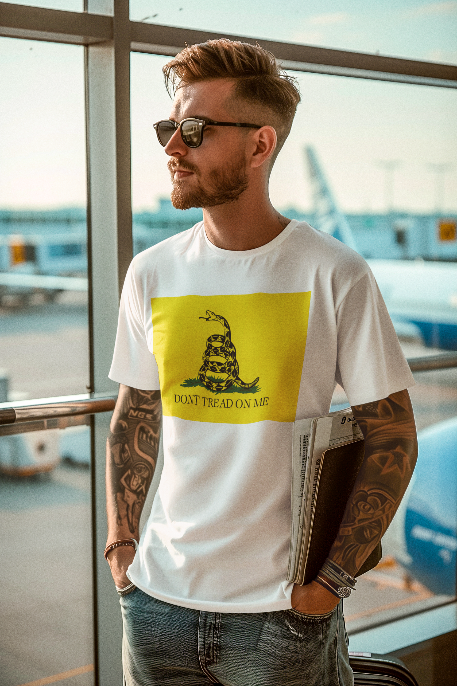 American Heritage Graphic Short Tee - Gadsden Flag - AKA "Don't Tread on Me"