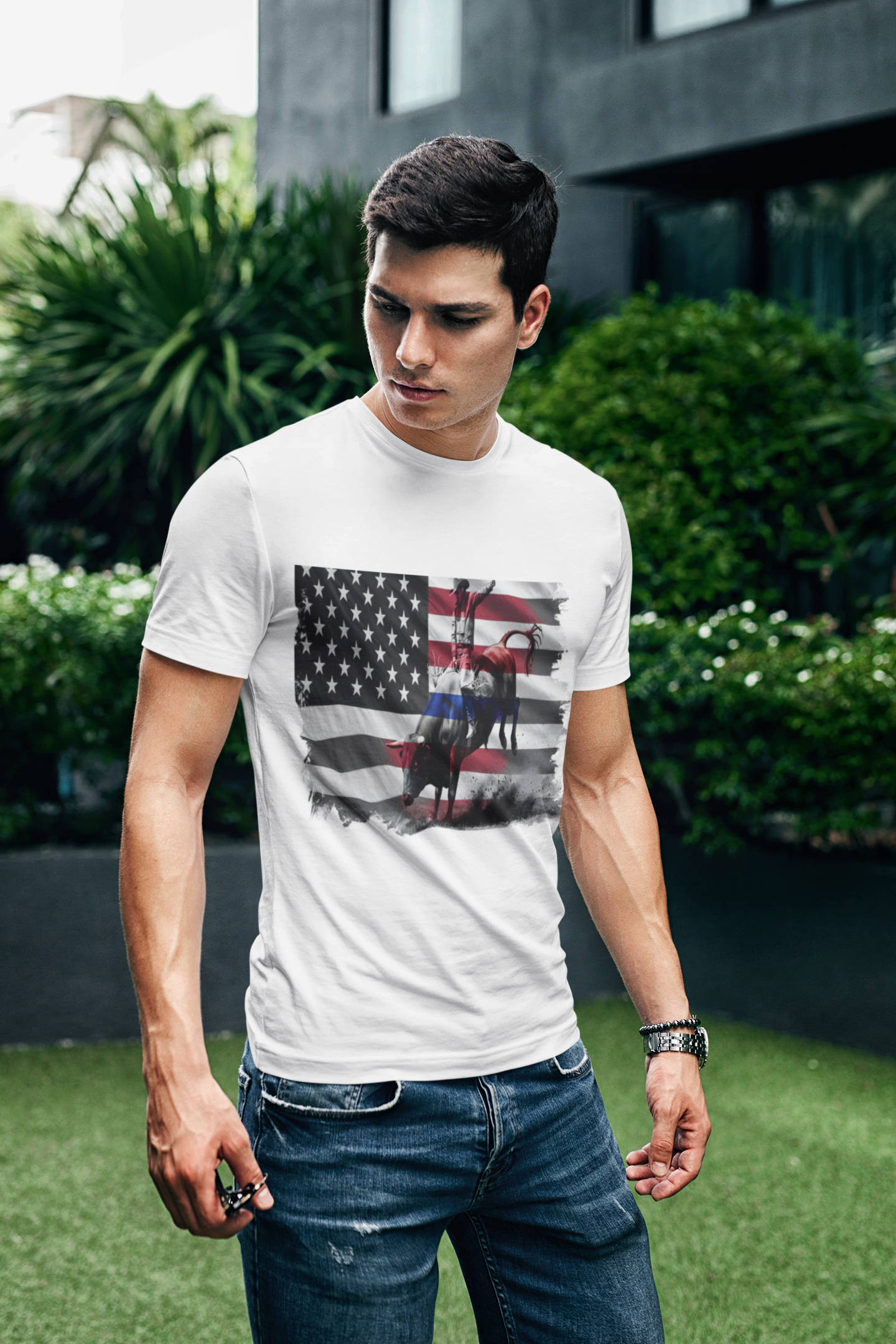 American Heritage Graphic Short Tee - "Get Bucked!"