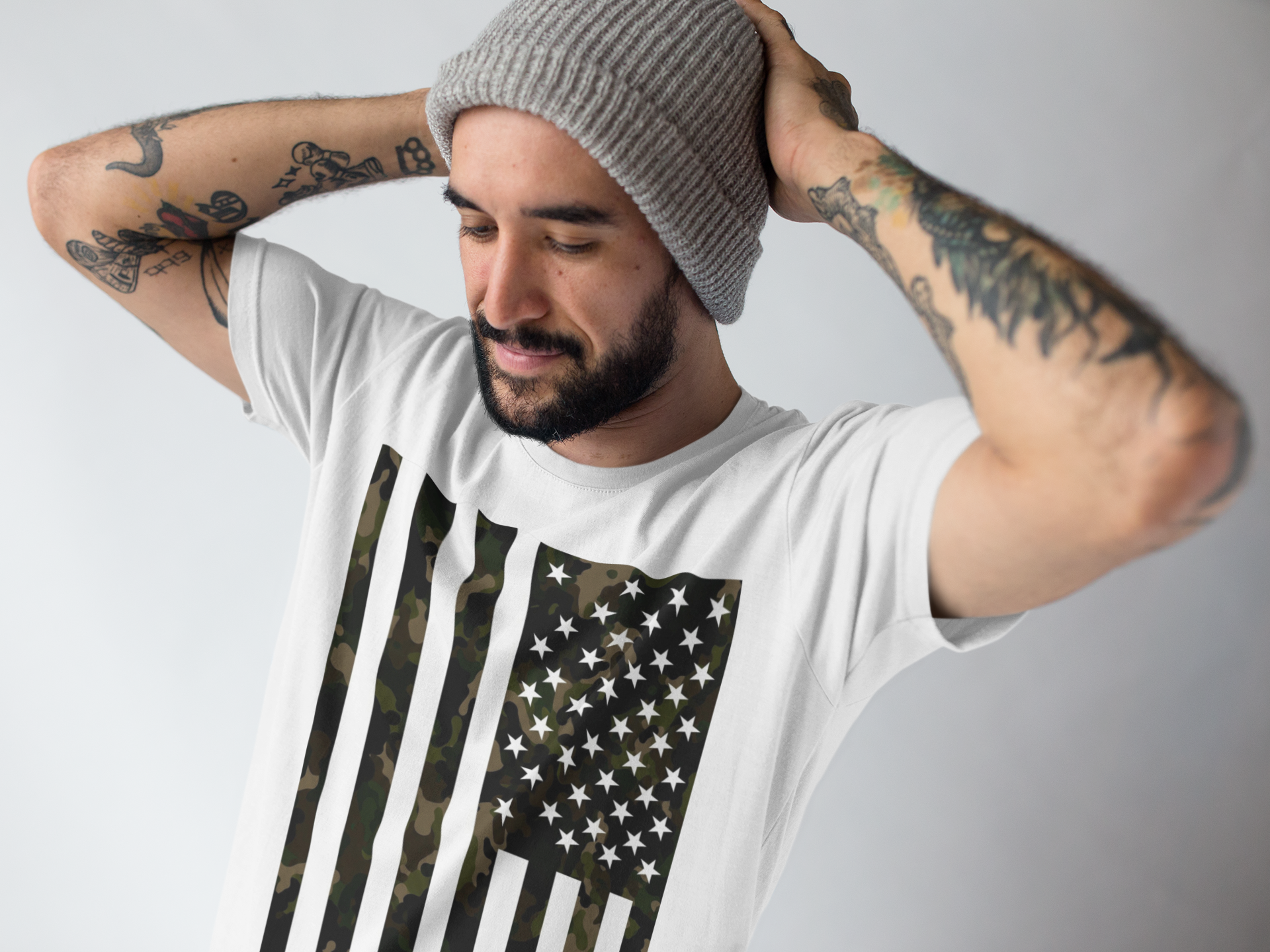American Heritage Graphic Short Tee - "Army Green Camo"