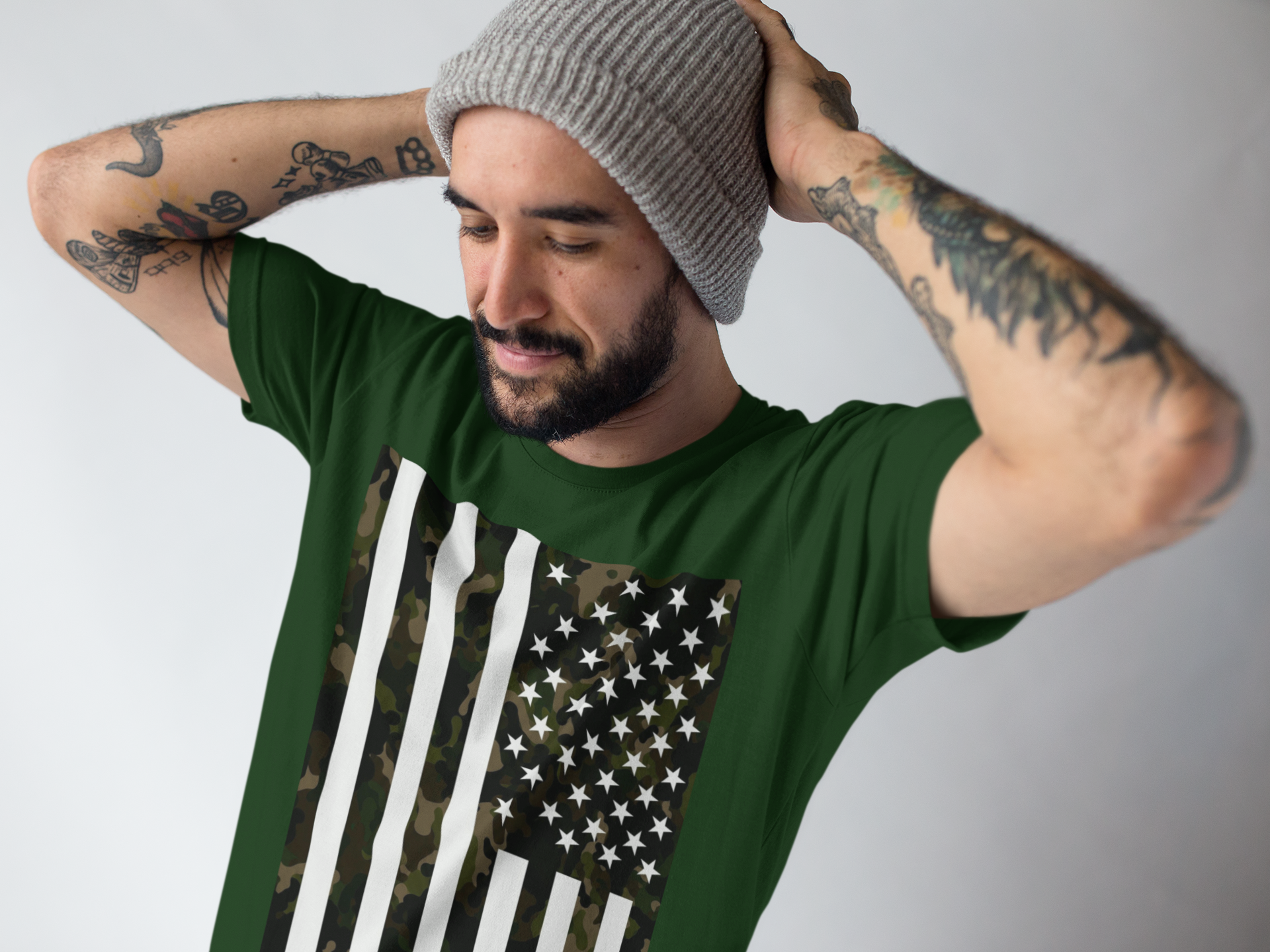 American Heritage Graphic Short Tee - "Army Green Camo"