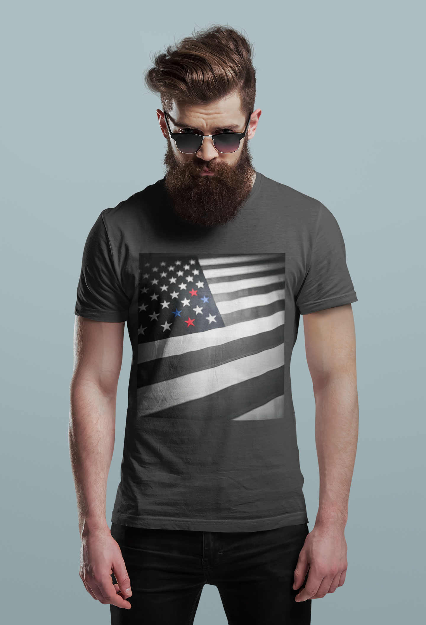American Heritage Graphic Short Tee - "Red, White, & Blue"