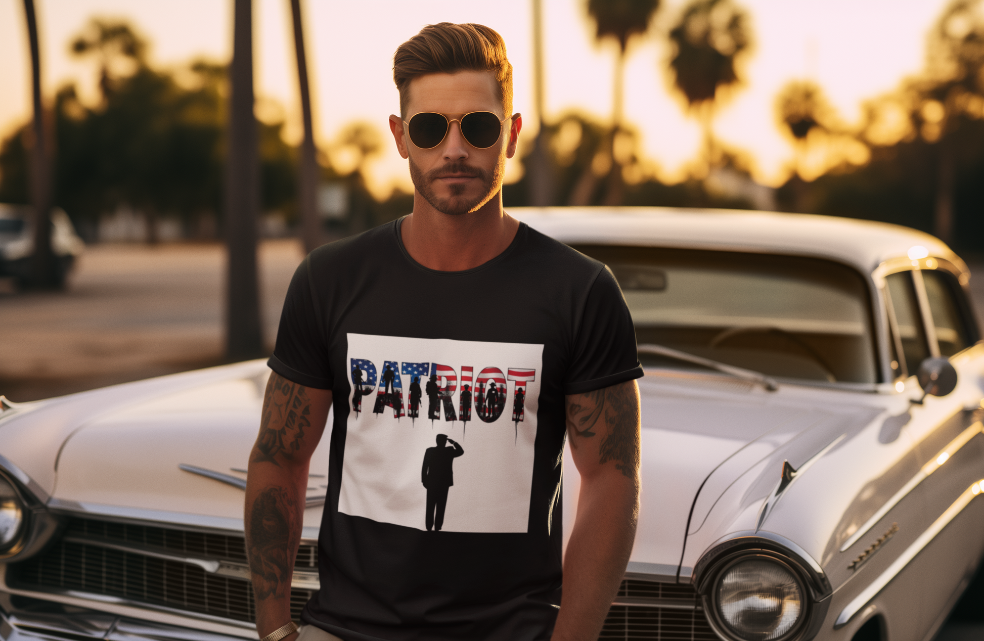 American Heritage Graphic Short Tee - "Saluting Patriots"