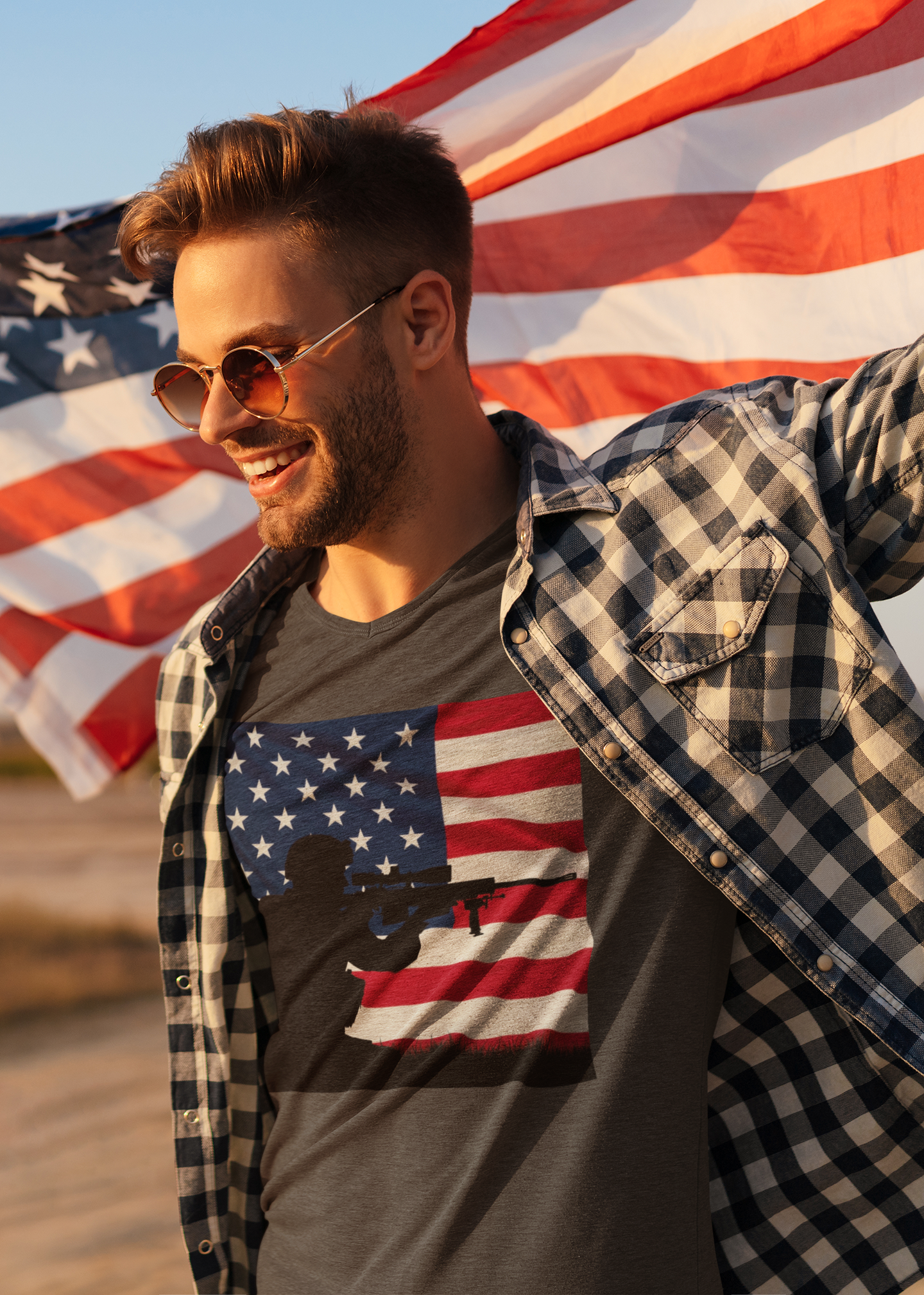 American Heritage Graphic Short Tee - "American Sniper"