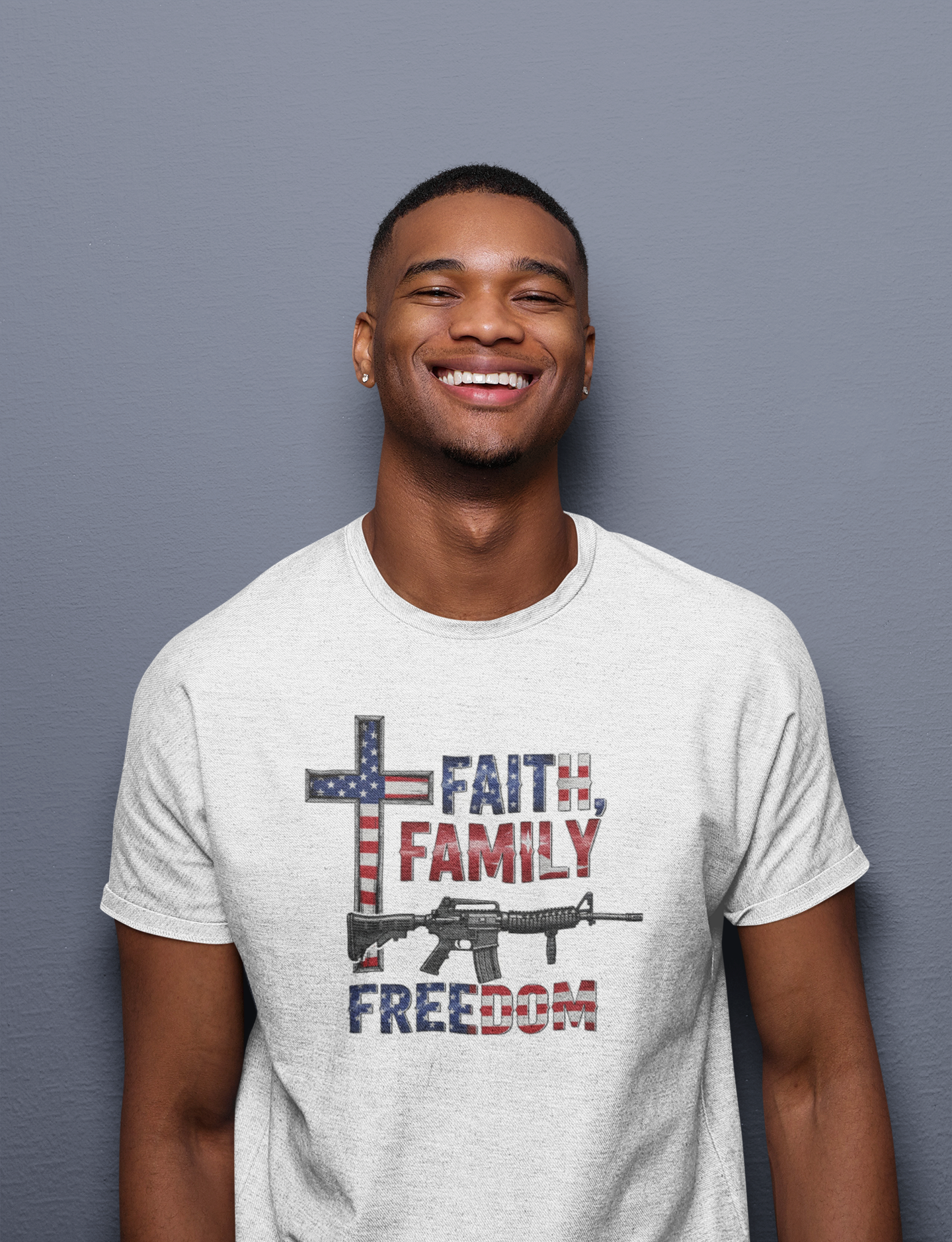American Heritage Graphic Short Tee - "Faith Family Freedom V.2"
