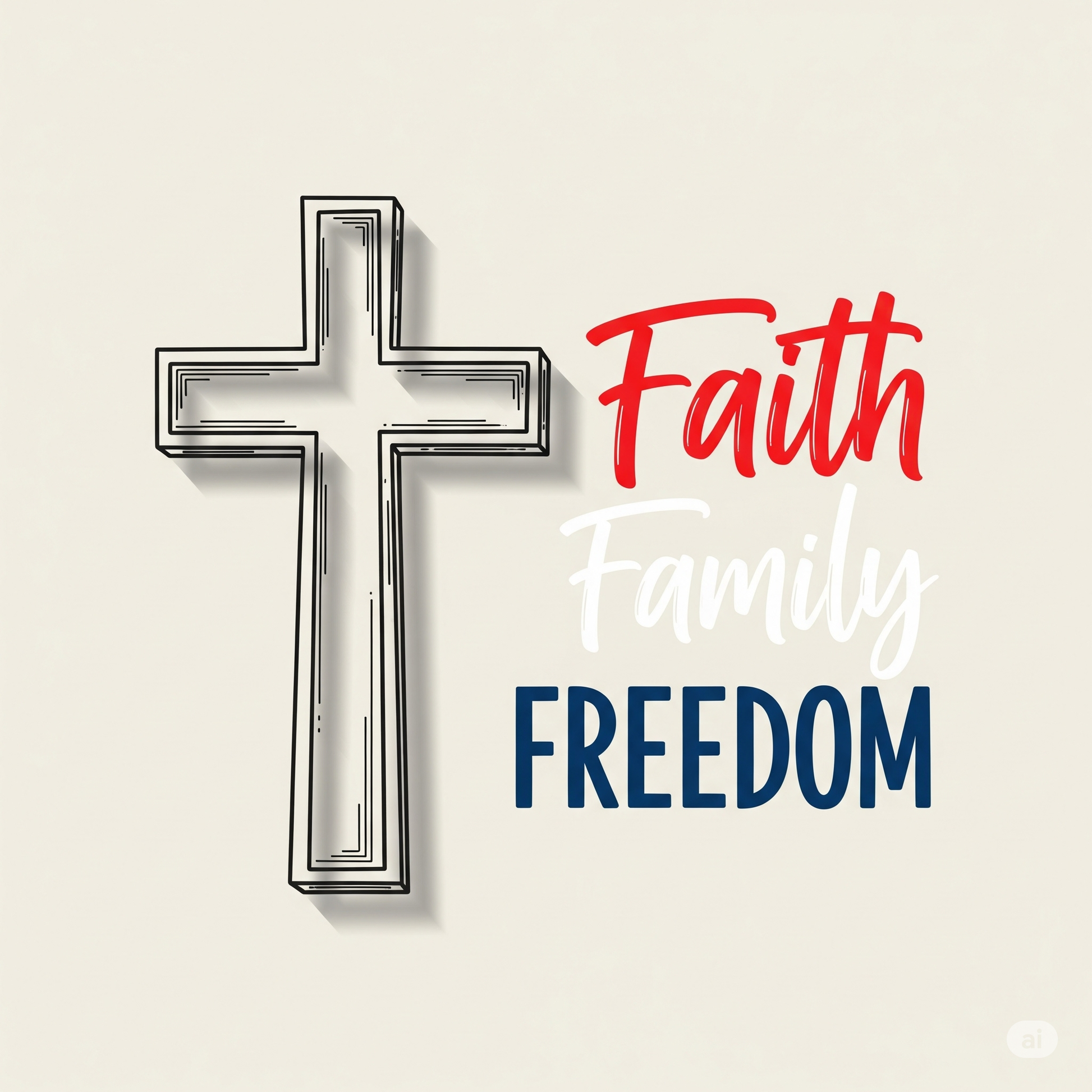 American Heritage Graphic Short Tee - "Faith Family Freedom V.4"