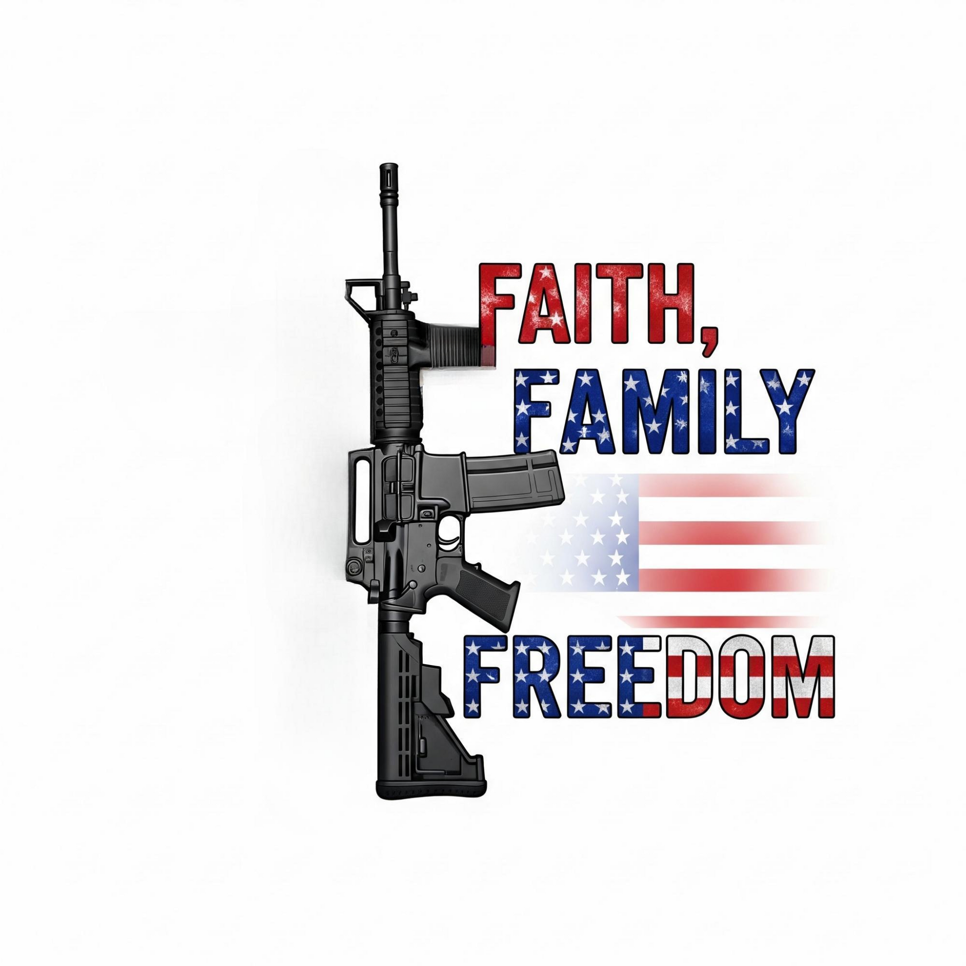 American Heritage Graphic Short Tee - "Faith Family Freedom V.5"