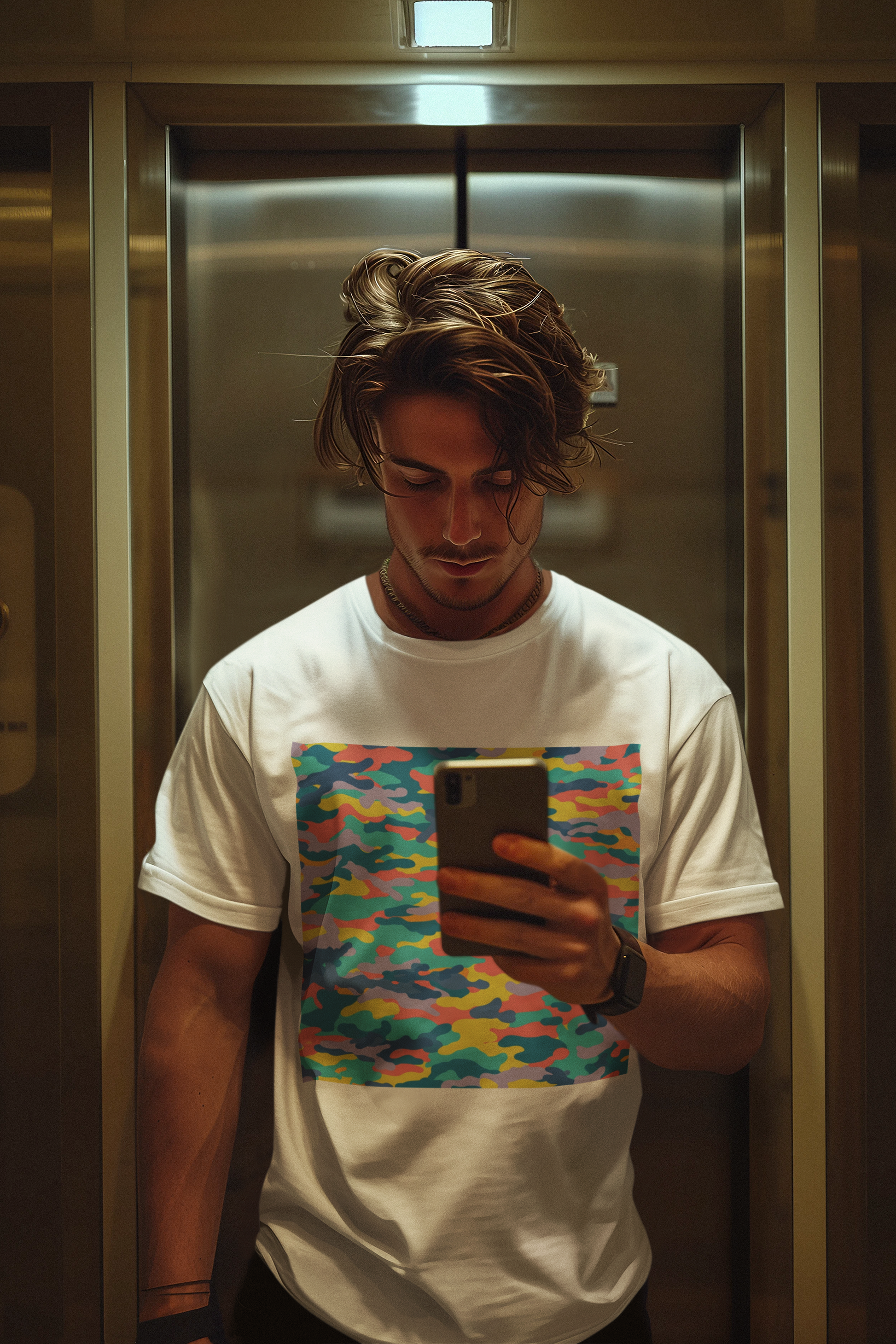 American Heritage Graphic Short Tee - Tropical Sunset Camo