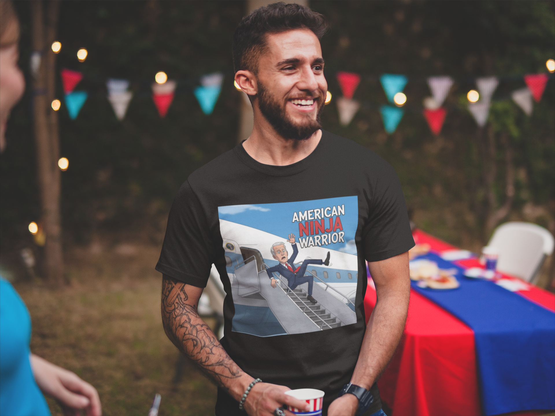 Graphic Tee - Funny Joe Biden "American Ninja Warrior"
