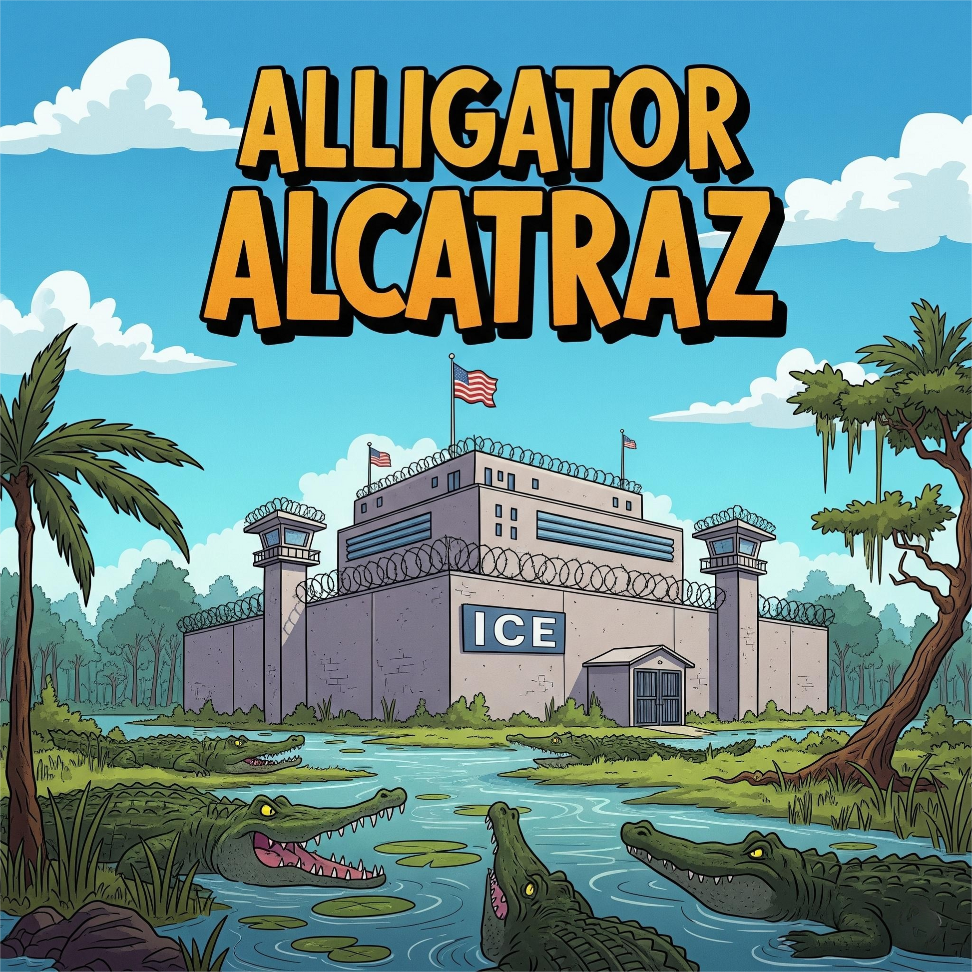 Graphic Tee - Funny "Alligator Alcatraz"