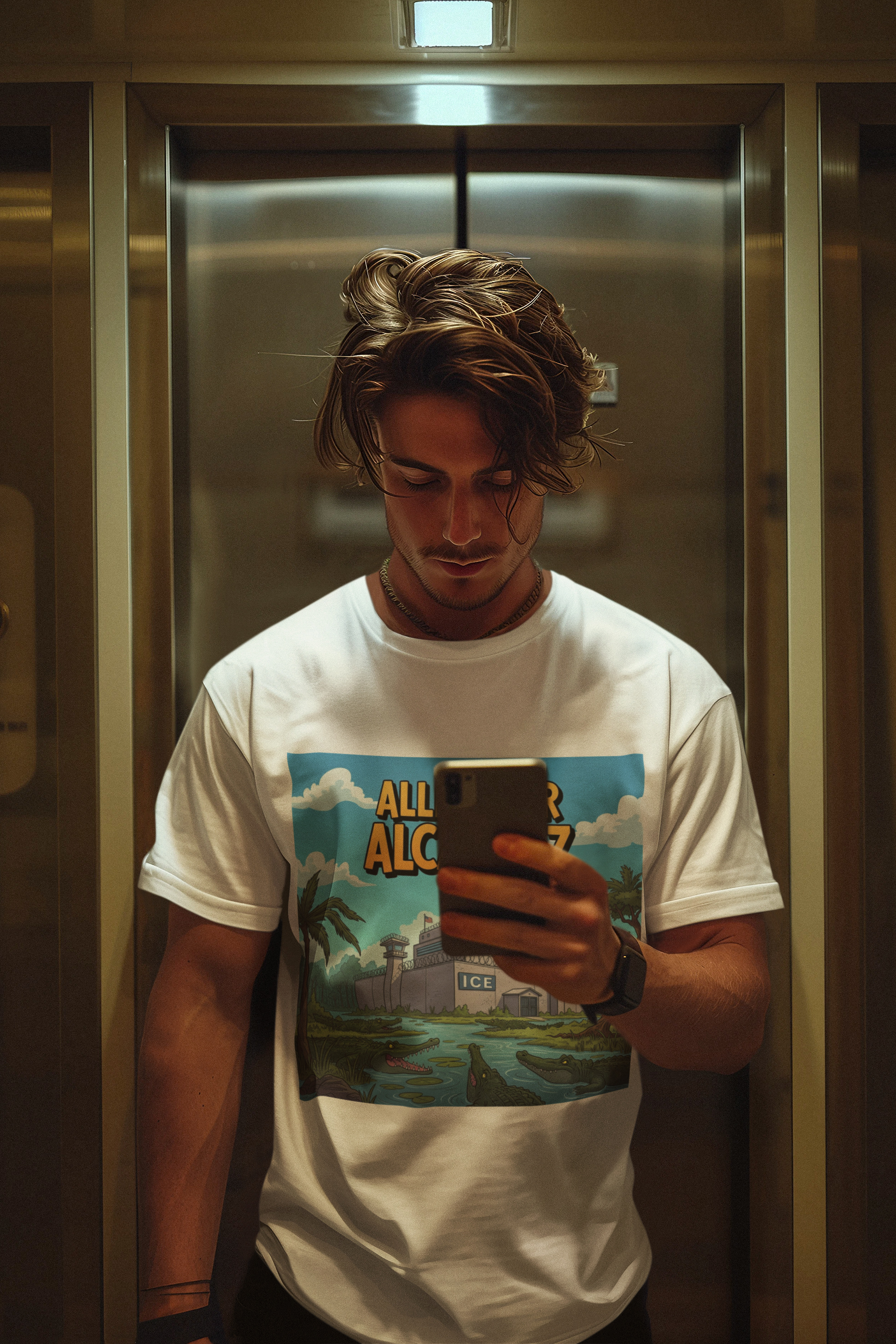 Graphic Tee - Funny "Alligator Alcatraz"