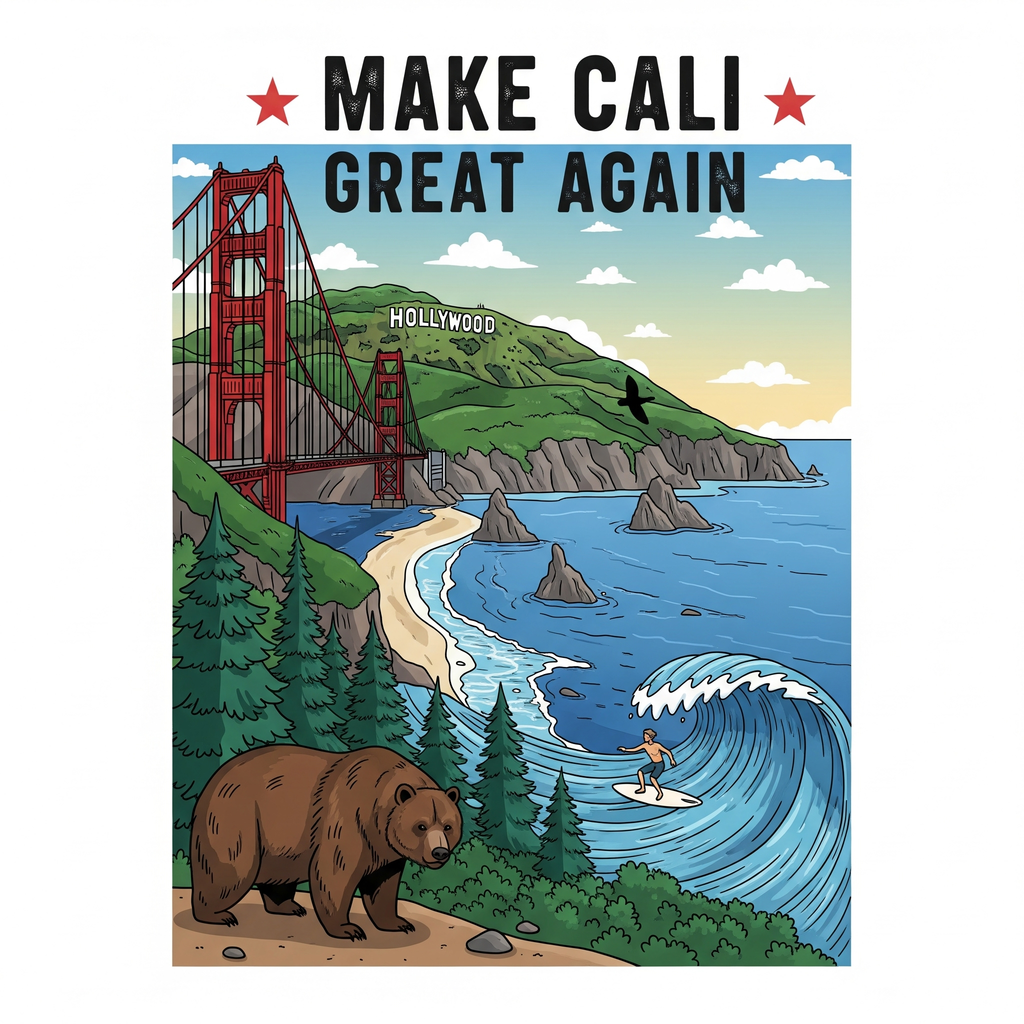 Graphic Tee - Funny "Make Cali Great Again!"