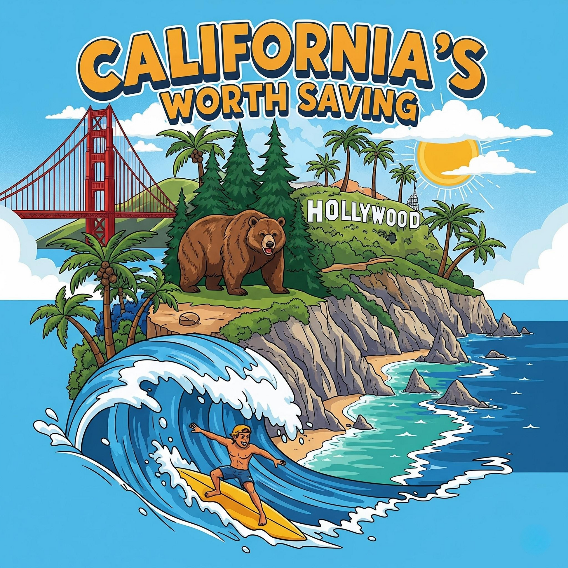Graphic Tee - Funny "Cali's Worth Saving"