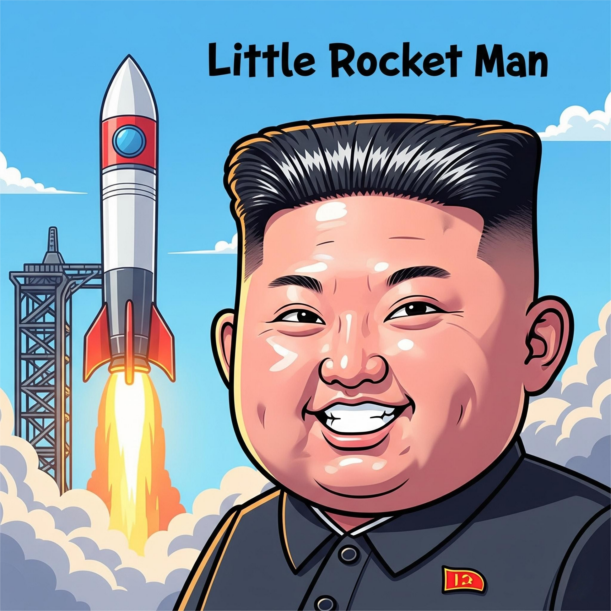 Graphic Tee - Funny "Little Rocket Man"