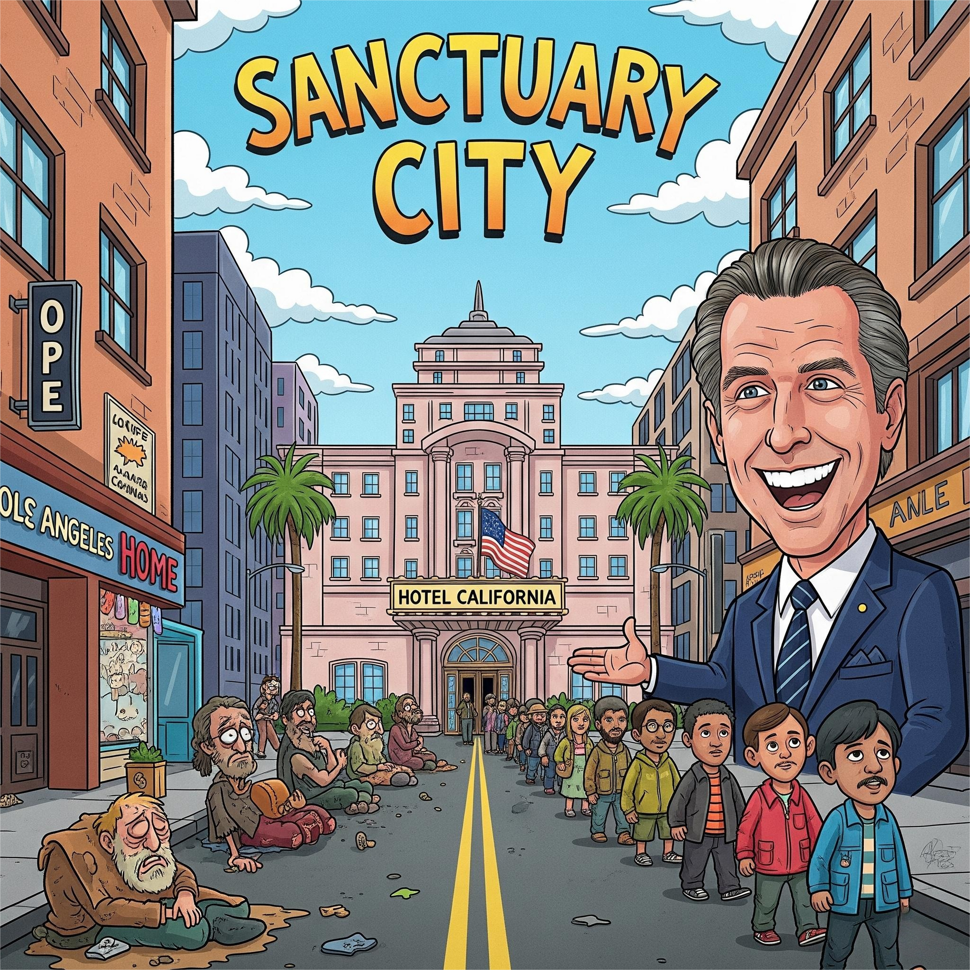 Graphic Tee - Funny "Sanctuary City, CA."