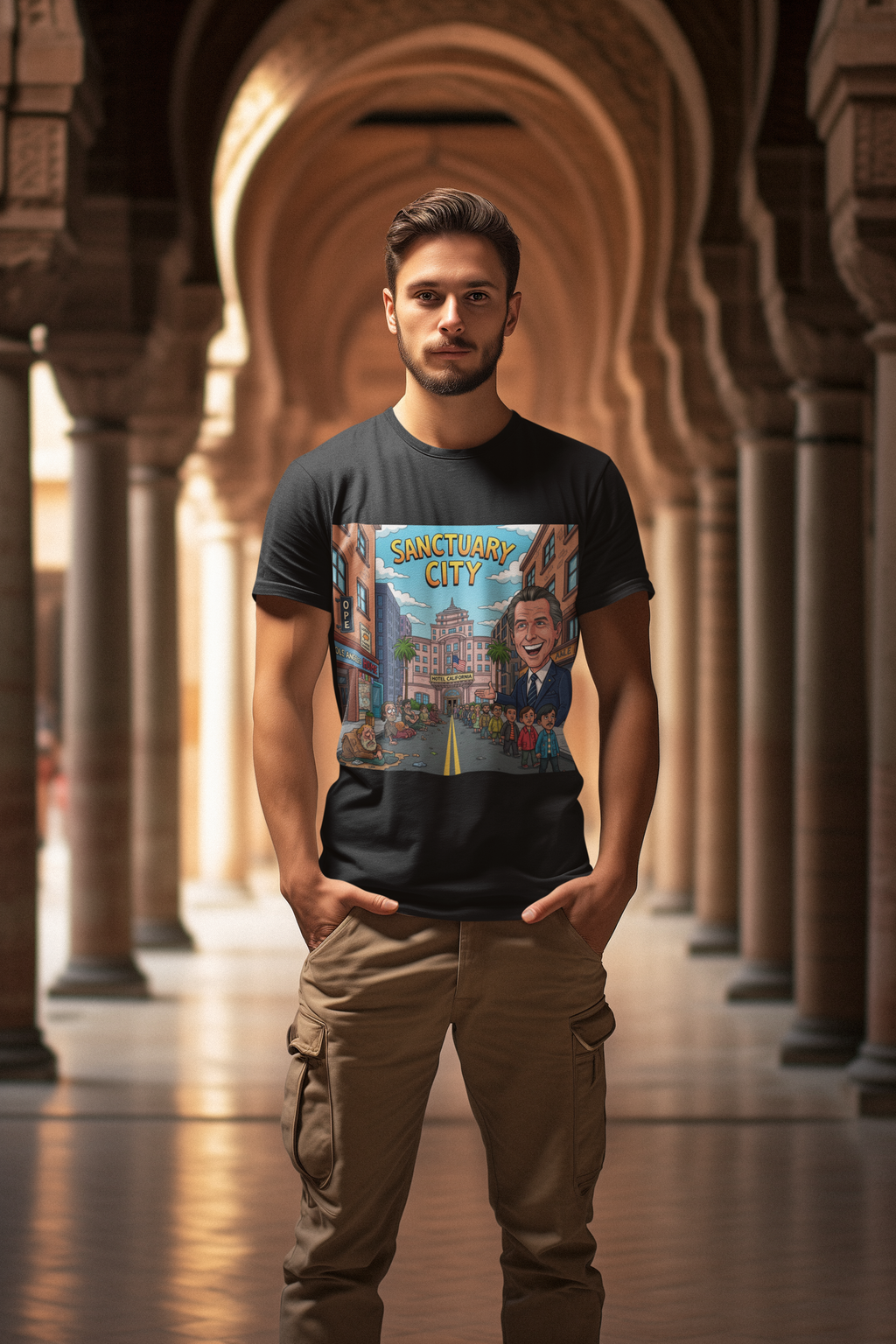 Graphic Tee - Funny "Sanctuary City, CA."