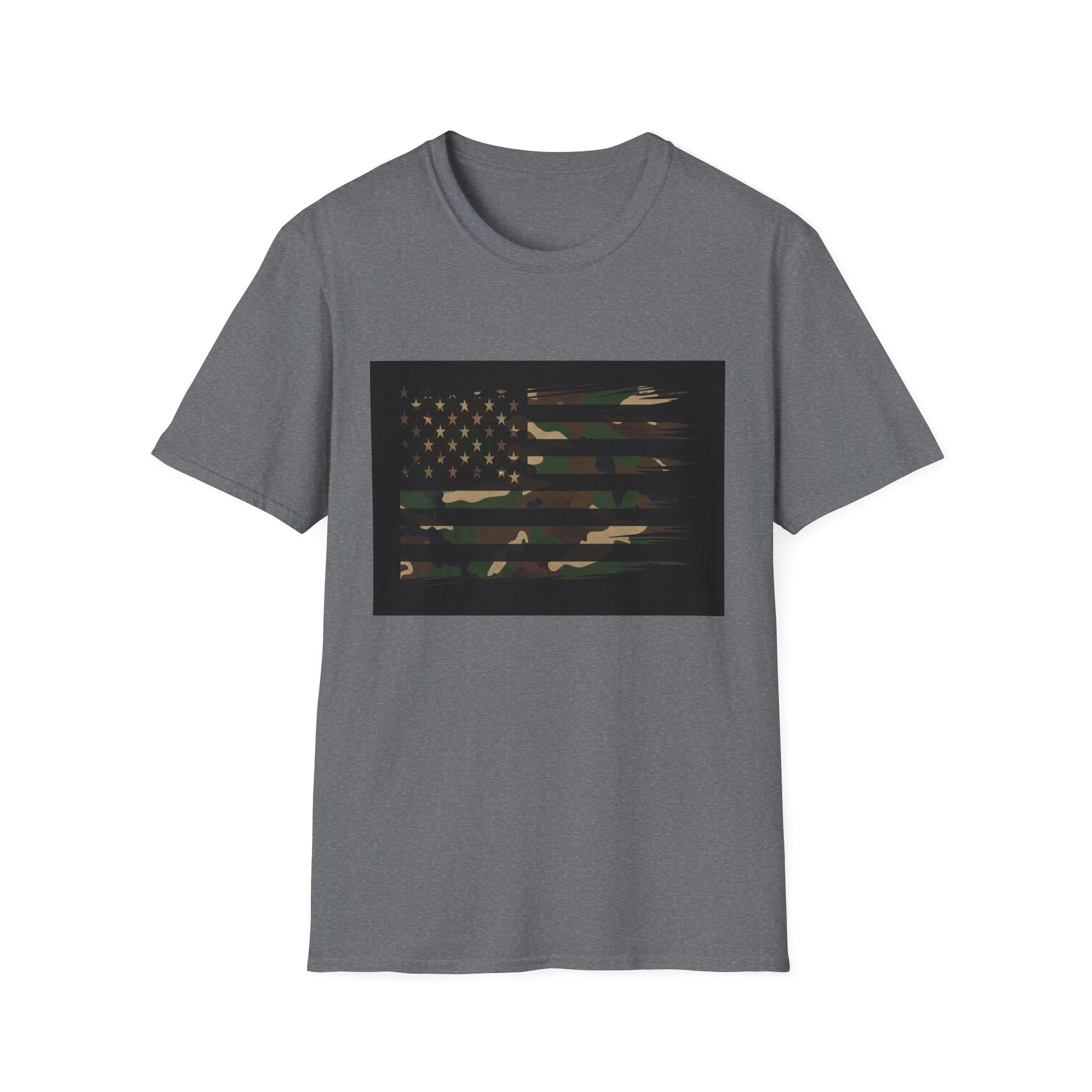 American Heritage Graphic Short Tee - "Camo Green Flag"