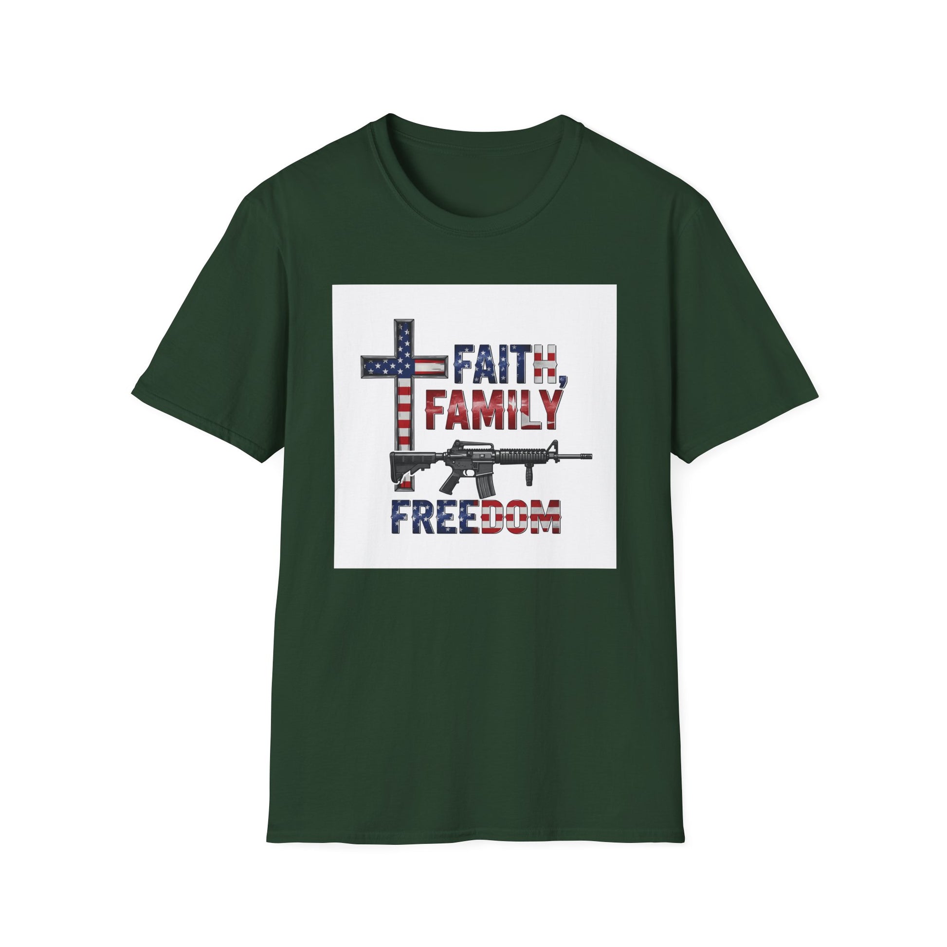 American Heritage Graphic Short Tee - "Faith Family Freedom V.2"