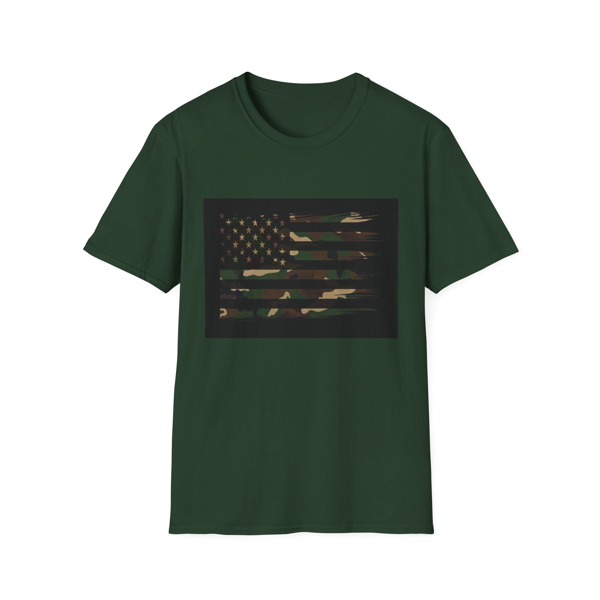 American Heritage Graphic Short Tee - "Camo Green Flag"