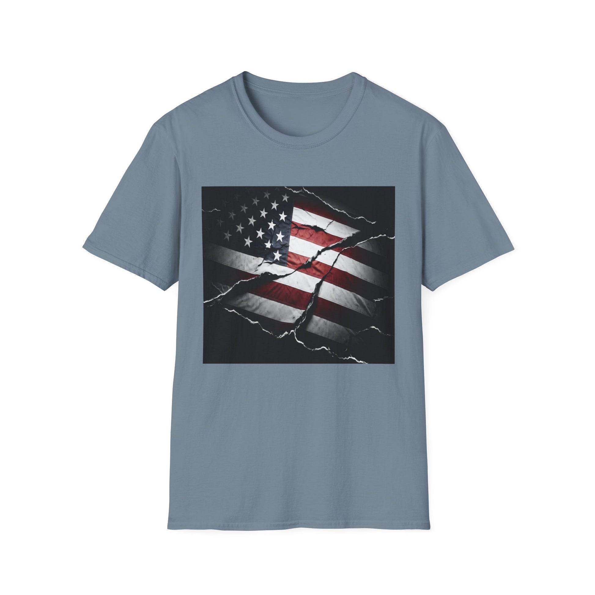 American Heritage Graphic Short Tee - "Distressed & Torn"