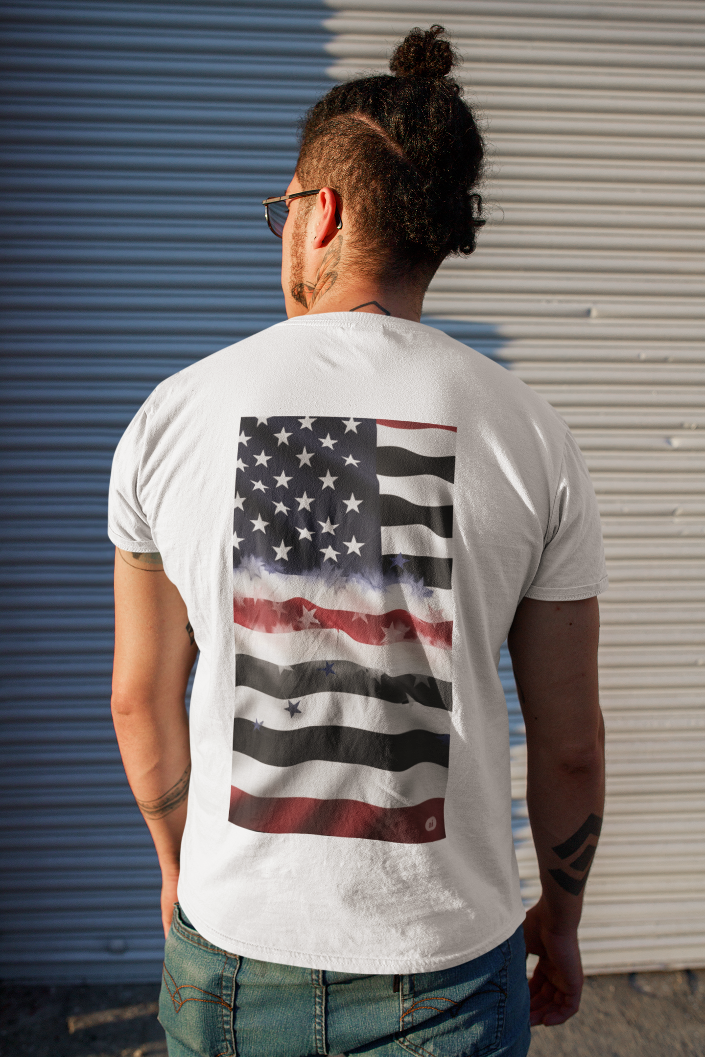 American Heritage Graphic Short Tee - "Contemporary Design American Flag"